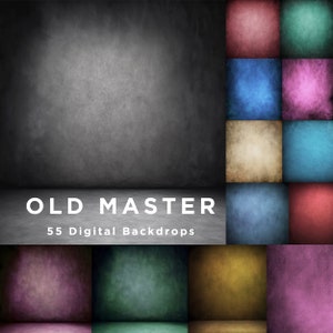 May include: A collection of 55 digital backdrops in various colors, including red, blue, green, yellow, and purple. The backdrops have a textured, vintage look and are perfect for photographers and graphic designers.