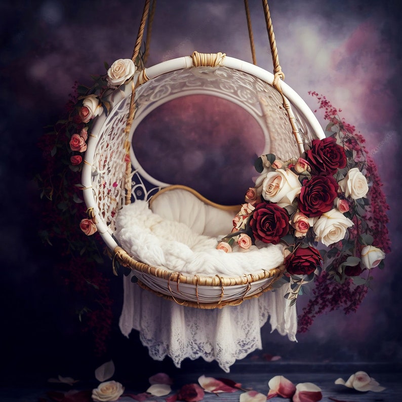 10 Newborn Digital Swing Background, Newborn Digital Backdrop, Newborn