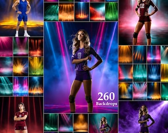 260  Sports  Backdrops : Smoke Night Lights Digita Photography Backgrounds(JPG)