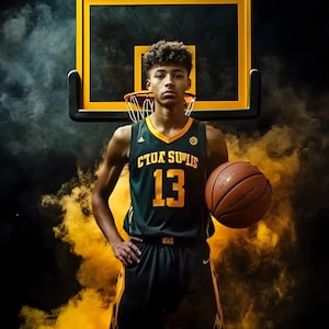 104 Fundos Fotográficos de Basquete: Banners Esportivos para Photoshop e Retratos de Formandos (Download Digital, JPGs) imagem 8