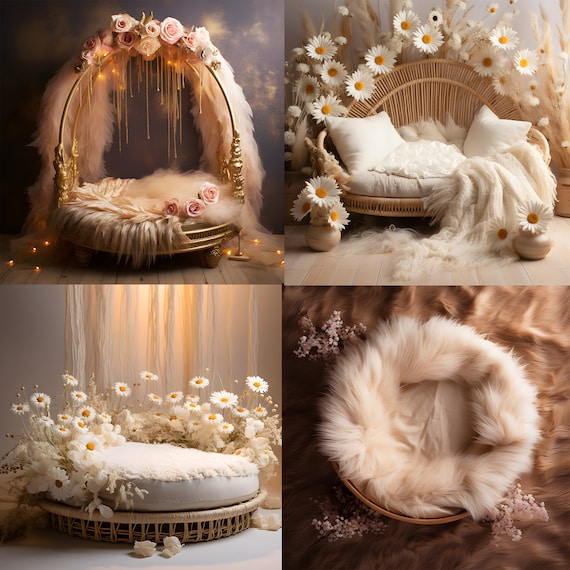Newborn Photography Digital Backdrop: Kids Photo Props (5000x5000 px, 300 dpi) (JPG File)