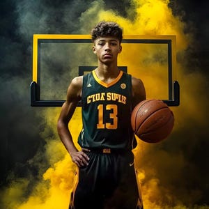 104 Fundos Fotográficos de Basquete: Banners Esportivos para Photoshop e Retratos de Formandos (Download Digital, JPGs) imagem 3