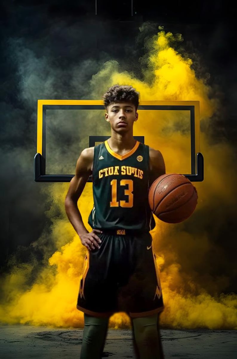 104 Fundos Fotográficos de Basquete: Banners Esportivos para Photoshop e Retratos de Formandos (Download Digital, JPGs) imagem 3