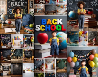 150 Back to School Digital Backdrops (JPG digital download)