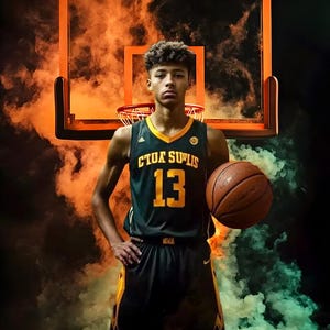 104 Fundos Fotográficos de Basquete: Banners Esportivos para Photoshop e Retratos de Formandos (Download Digital, JPGs) imagem 6