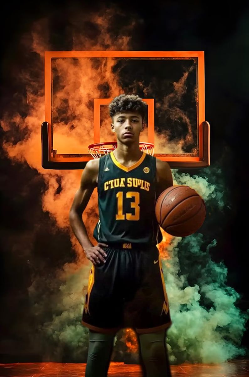 104 Fundos Fotográficos de Basquete: Banners Esportivos para Photoshop e Retratos de Formandos (Download Digital, JPGs) imagem 6
