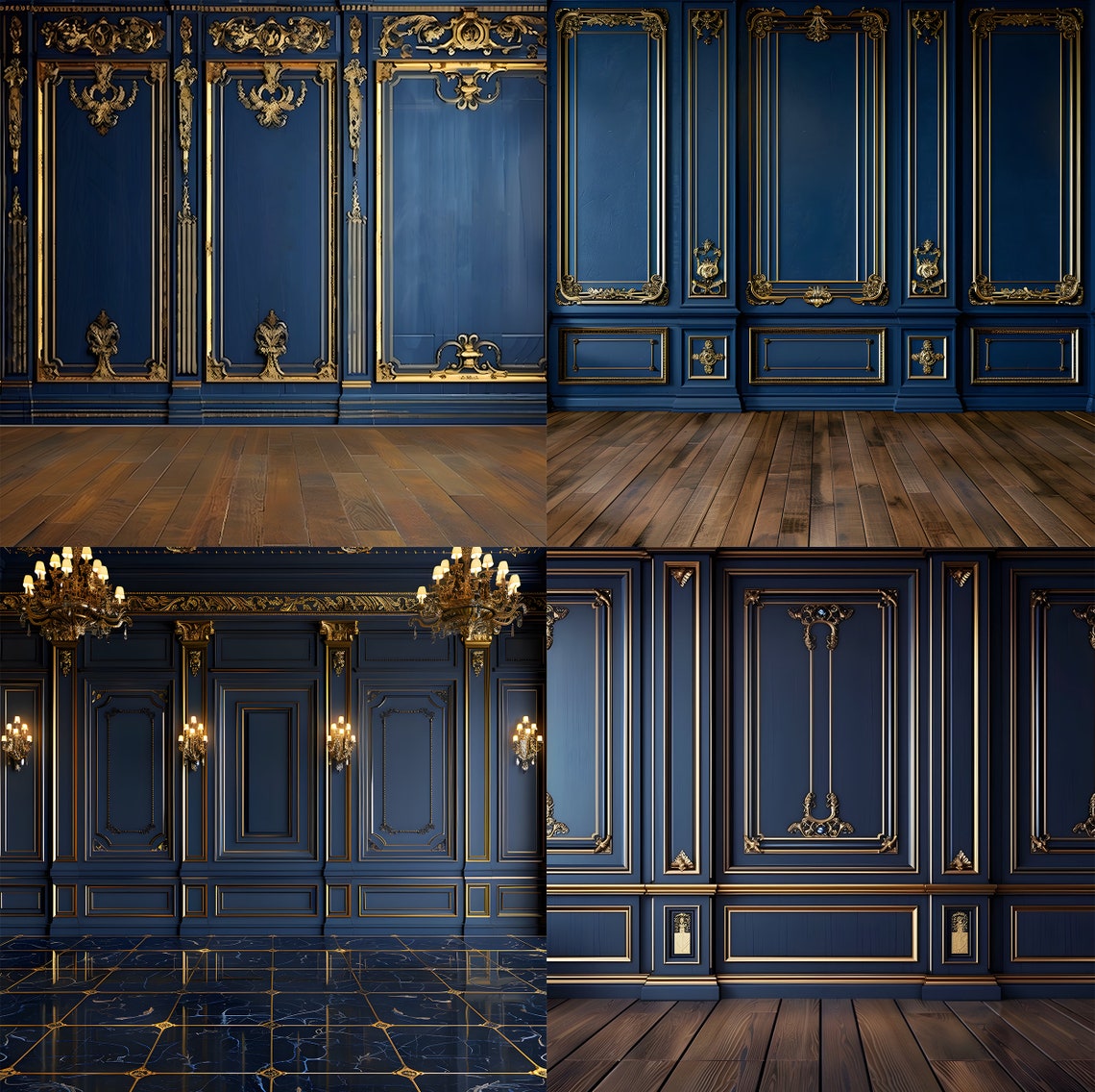 Panel Back Backdrop Blue Panel Wall Digital Backdrops: Studio Photography Backgrounds (JPG ...