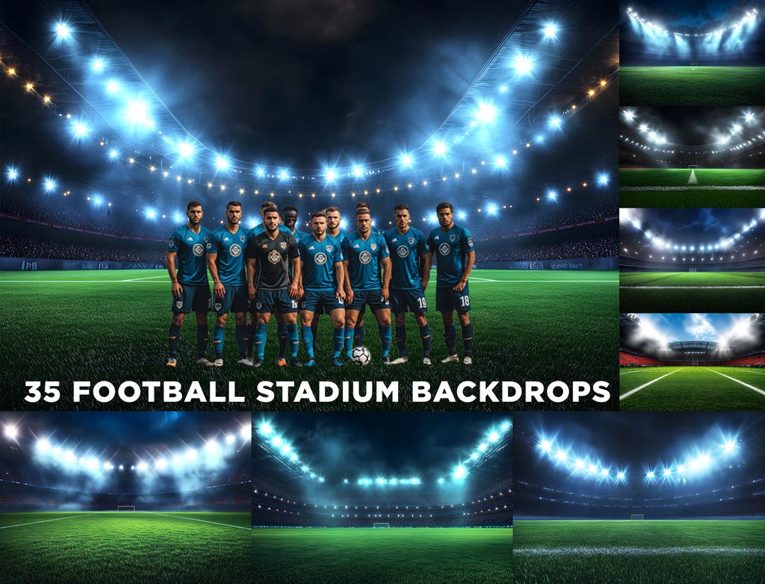 Football Stadium Digital Backgrounds: Sports Photography Poster ...