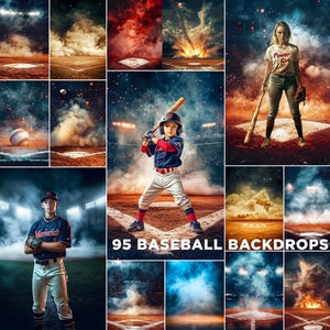 95 Baseball Digital Backdrops, Baseball Stadium Lights, Baseball Field Backgrounds, Softball Background, Baseball Background, Smoke Effect