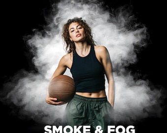 55 Fog Smoke Transparent PNG Photoshop Overlays for Sports Photography (PNG, JPG)