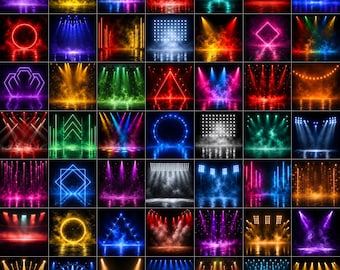 110 Night Lights Digital Backdops : Sports Photography Backdrops  (JPG)