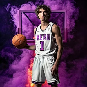 104 Fundos Fotográficos de Basquete: Banners Esportivos para Photoshop e Retratos de Formandos (Download Digital, JPGs) imagem 7