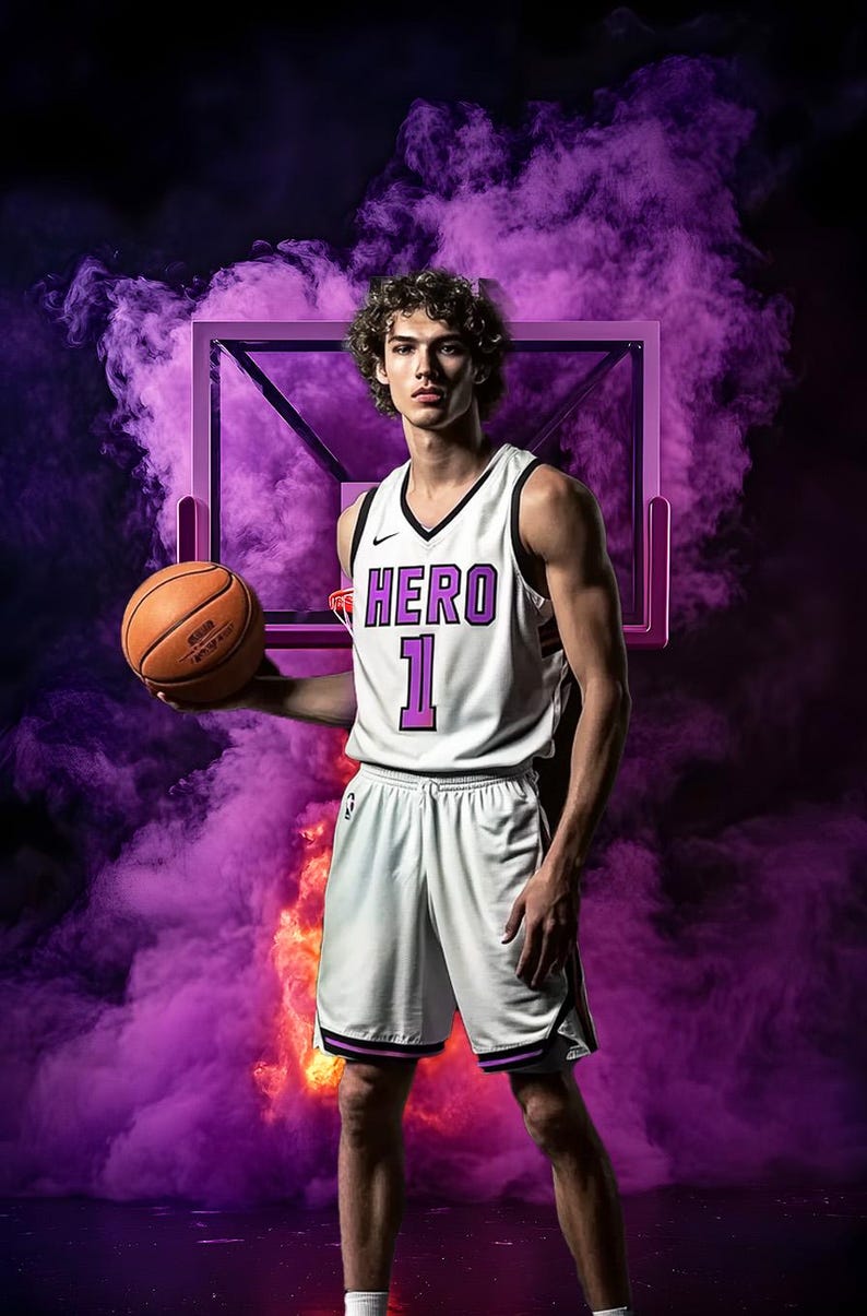 104 Fundos Fotográficos de Basquete: Banners Esportivos para Photoshop e Retratos de Formandos (Download Digital, JPGs) imagem 7