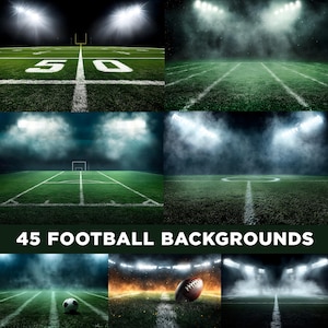 45 Football Stadium Digital Backgrounds: Sports Photography Poster Templates (JPG File)