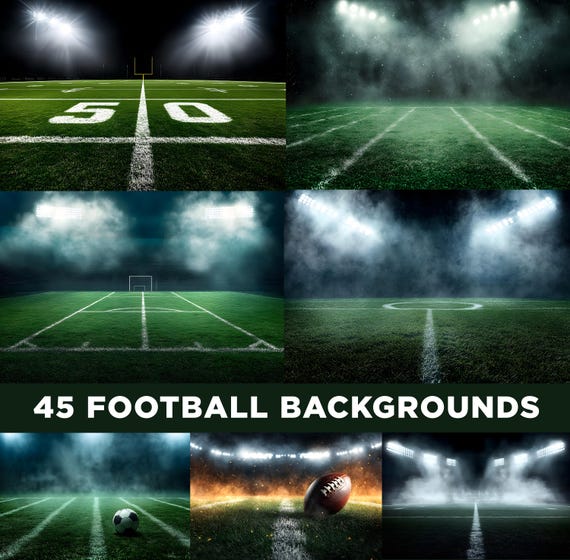 45 Football Stadium Digital Backgrounds: Sports Photography Poster Templates (JPG File)