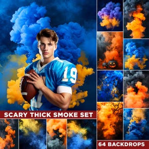 Smoke Bomb Digital Backdrops: Sports & Gym Overlays (JPG Download, 300 DPI)