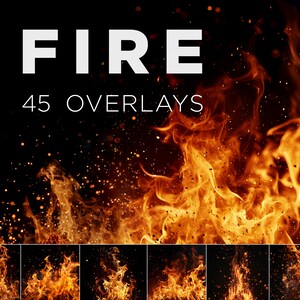 Fire Sparks Photoshop JPG Overlays: Realistic Photography Effects (JPG File, 300 DPI, 6000x6000 Pixels)