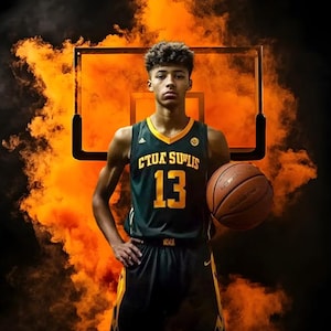 104 Fundos Fotográficos de Basquete: Banners Esportivos para Photoshop e Retratos de Formandos (Download Digital, JPGs) imagem 4