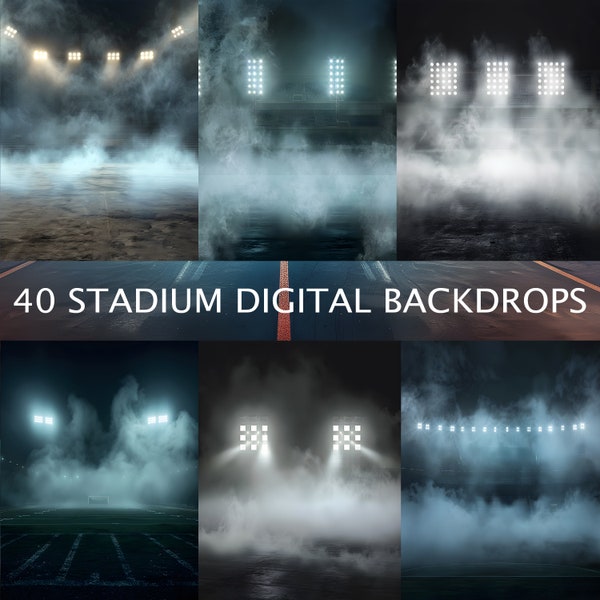 40 Stunning Stadium Digital Backdrop, Sports Photography, Sport Poster Template, Stadium Light Backdrop, Football Stadium Lights