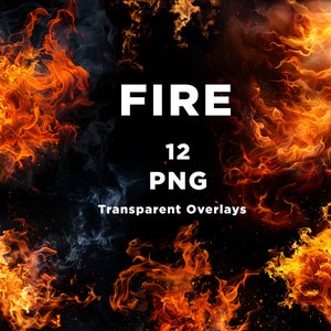 12 vuurtransparante png-overlays, vuurachtergronden, vuurvonken en vlammen, vuurfotografie-overlays, vuur en rook