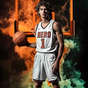 104 Fundos Fotográficos de Basquete: Banners Esportivos para Photoshop e Retratos de Formandos (Download Digital, JPGs) imagem 11