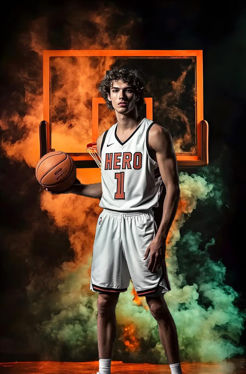 104 Fundos Fotográficos de Basquete: Banners Esportivos para Photoshop e Retratos de Formandos (Download Digital, JPGs) imagem 11