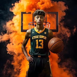 104 Fundos Fotográficos de Basquete: Banners Esportivos para Photoshop e Retratos de Formandos (Download Digital, JPGs) imagem 10