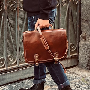 Porte-documents en cuir pour homme
