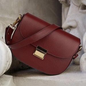 Italienische Ledertasche, Weiße Leder Baguette Tasche, Lederhandtaschen für Frauen, Leder Geldbörse, Handgemachte Handtasche Frauen, Echte Ledertasche