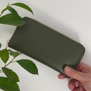 Italian Leather Wallet for Women – Handmade in Florence, Italy - Green Genuine Leather Wallet