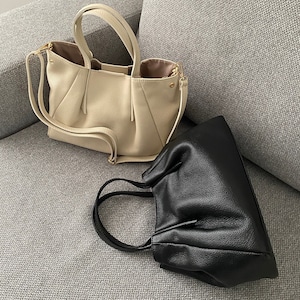 Black Leather Bag, Italian Leather Handbags, Leather Handbag for Women, Handmade Elegant Bag, Made in Italy Handbag, Woman Leather Bag