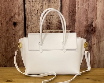 Italian Handmade Leather Bag, Leather Handbags for Women, Made in Italy Elegant Tote Purse