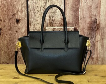Italian Handmade Leather Bag, Leather Handbags for Women, Made in Italy Elegant Tote Purse