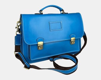 Laptop Briefcase Leather Bag, Handmade Backpack Women Purse, Men Shoulder Messenger Bag, Leather Briefcase Women, Made in Italy Satchel Bag