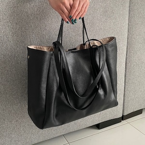 Bolsos de piel italianos, bolso de piel negro, bolso elegante hecho a mano, bolso de piel para mujer, bolso de mano hecho en Italia, bolso de piel para mujer
