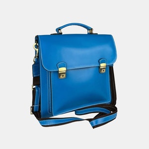 Porte-documents en cuir pour ordinateur portable, sac à dos convertible en cuir, sac messager porté épaule pour homme, sac de travail pour femme, cartable fabriqué en Italie