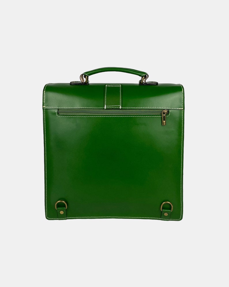 Leather Briefcase Laptop Bag, Convertible Backpack Purse Leather, Men