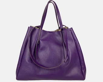 Bolso de piel, bolsos de piel italianos hechos a mano, bolsos de piel para mujer, bolso hecho en Italia, bolso de piel para mujer, bolso de hombro, bolso tote de piel