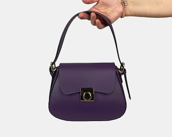 Leather Bag, Handmade Leather Bag, Top Handle Bag, Woman Leather Bag, Italian Leather Handbag, Made in Italy Handbag