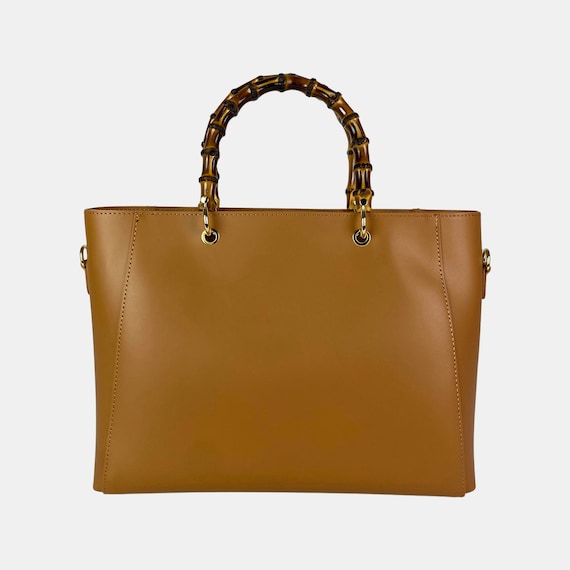 Bamboe handvat tas Italiaanse lederen handtassen echte lederen tas voor dames schoudertas dames handgemaakte handtassen dames Etsy Belgie