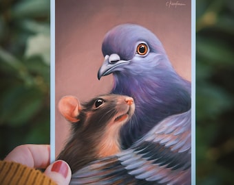 Be kind to every kind | Postcard DIN A6 | Animal rights | Vegan Art