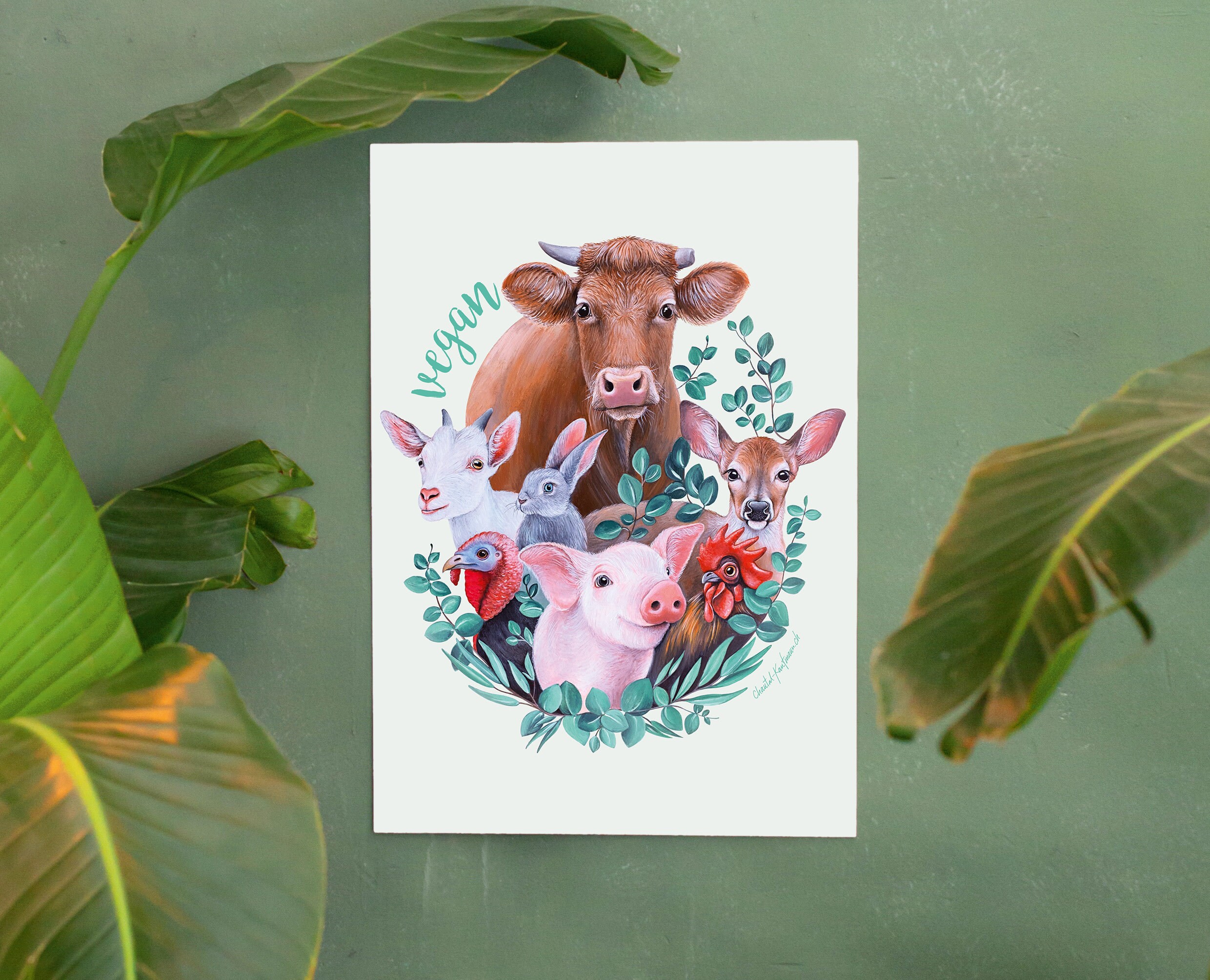 Vegan, Poster DIN A3, Print, Vegan Art - Etsy