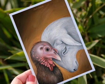 Friends | Postcard DIN A6 | Animal Rights | Vegan Art