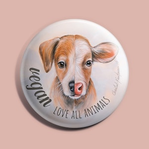 Veganistisch | Speldknoop 56 mm | Dierenrechten | Veganistische stijl