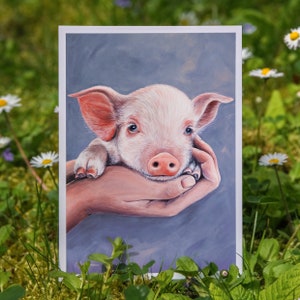 Ami, pas de nourriture | Carte postale DIN A6 | Droits des animaux | Style végétalien