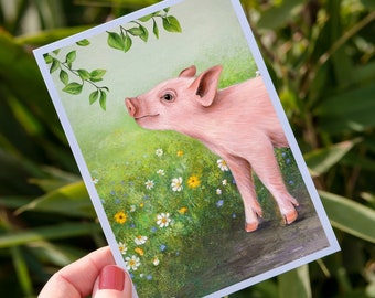 Libertà | Cartolina DIN A6 | Diritti degli animali | Stile vegano
