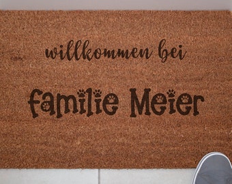 Personalisierte Fussmatte aus Kokos | individuell | Geschenk | Einweihung | 60 x 90 cm | 40 x 60 cm | Cocos | Teppich | Eingang | Dekoration