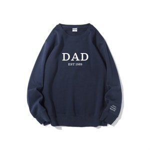 Suéter bordado personalizado para papá regalo carta del día del padre camiseta bordada sudadera camiseta personalizada para abuelo mamá papá regalo