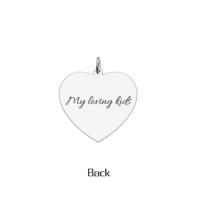 Personalised 925 Sterling Silver Engraved Heart Photo Pendant Necklace