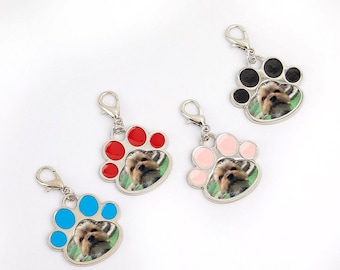 Portachiavi con zampa personalizzata per animali domestici: portachiavi in acciaio inossidabile per cani/gatti